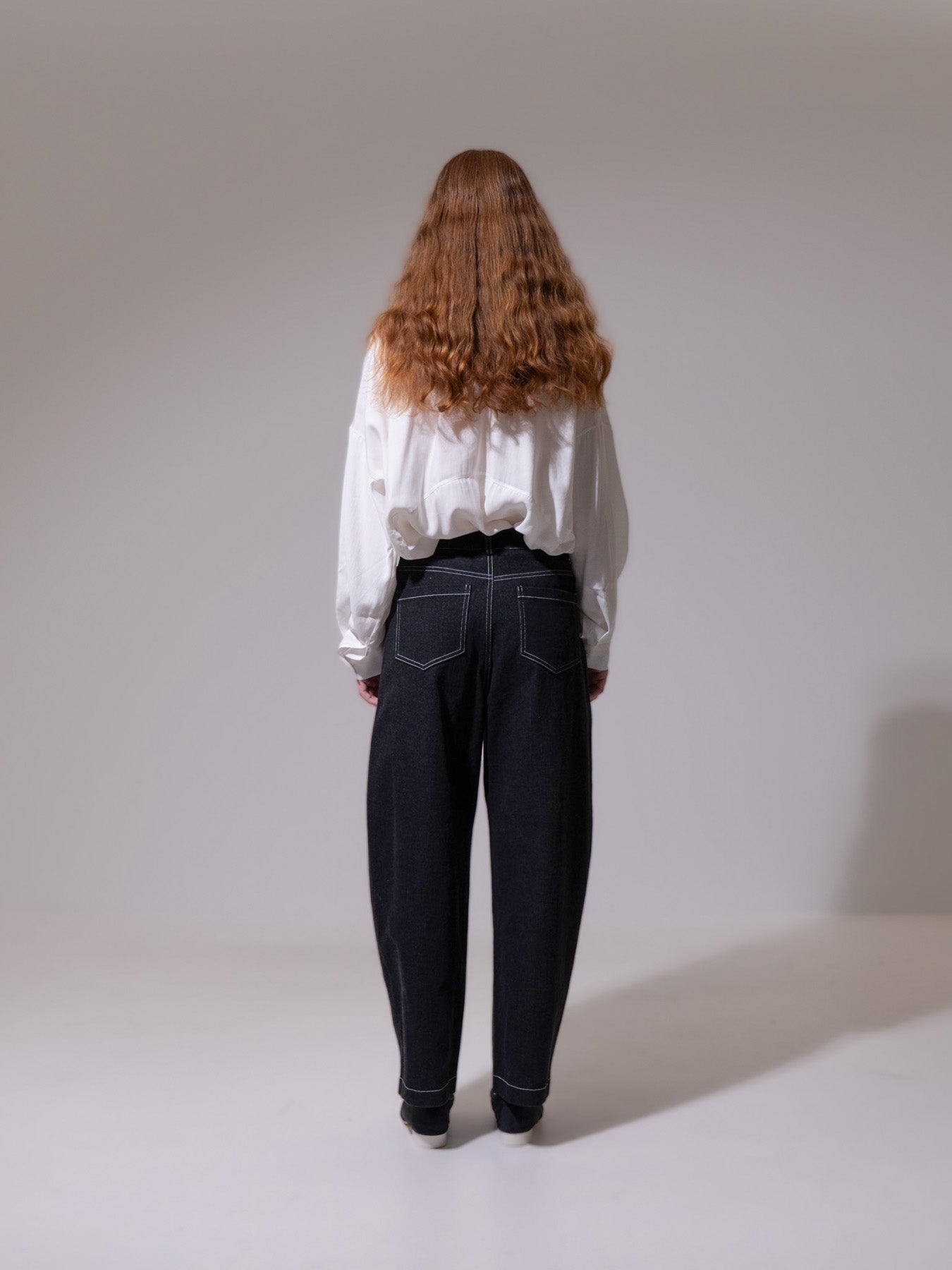 Black Barrel Leg Jeans