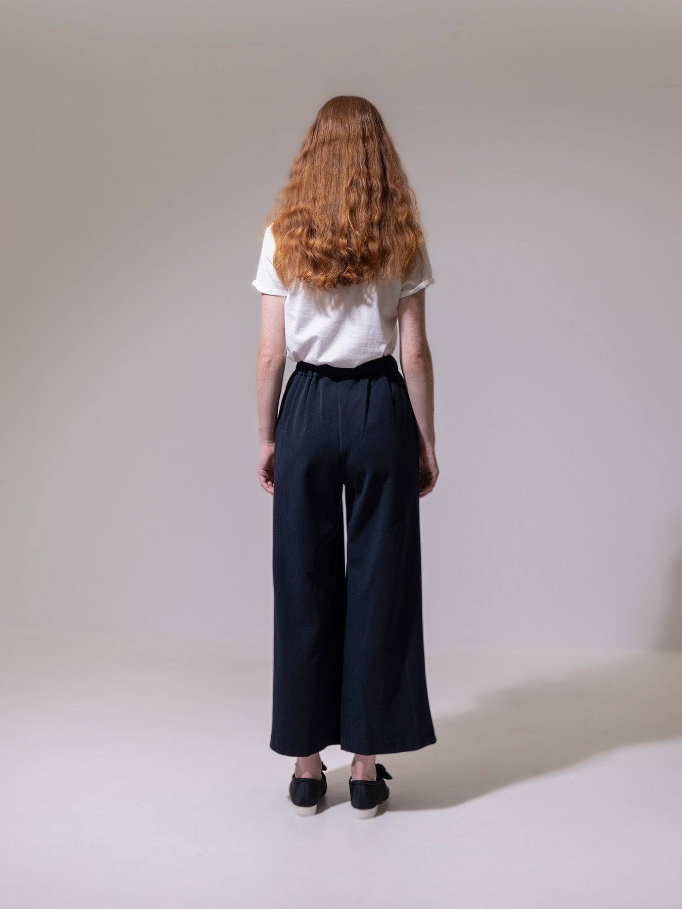 Black Double Pleat Trousers