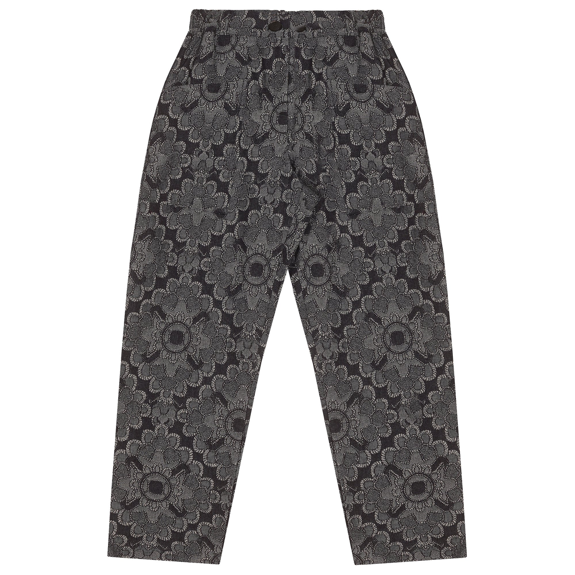 Floral Tapered Cotton Trousers