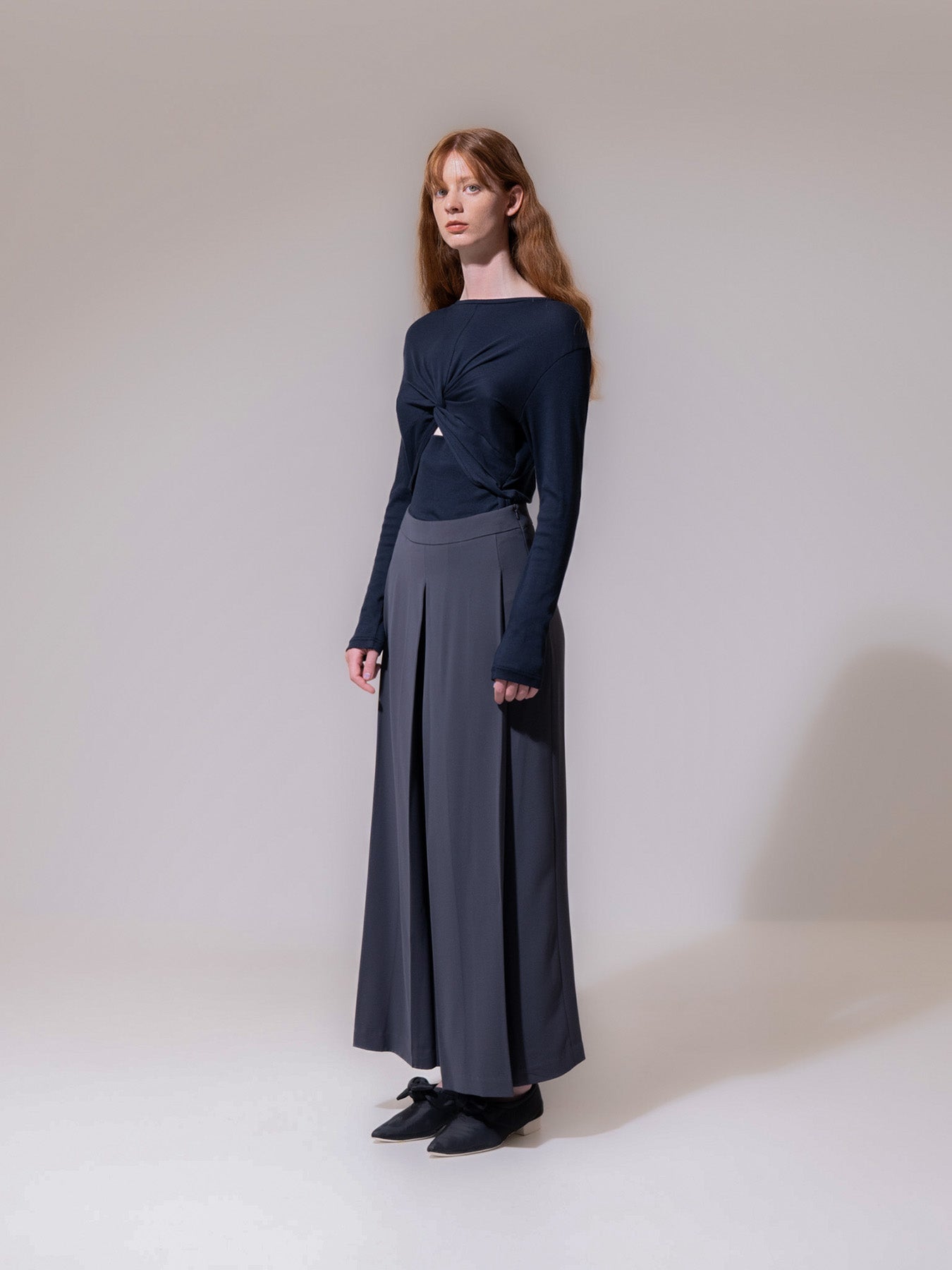 Moss Palazzo Pleated Trousers