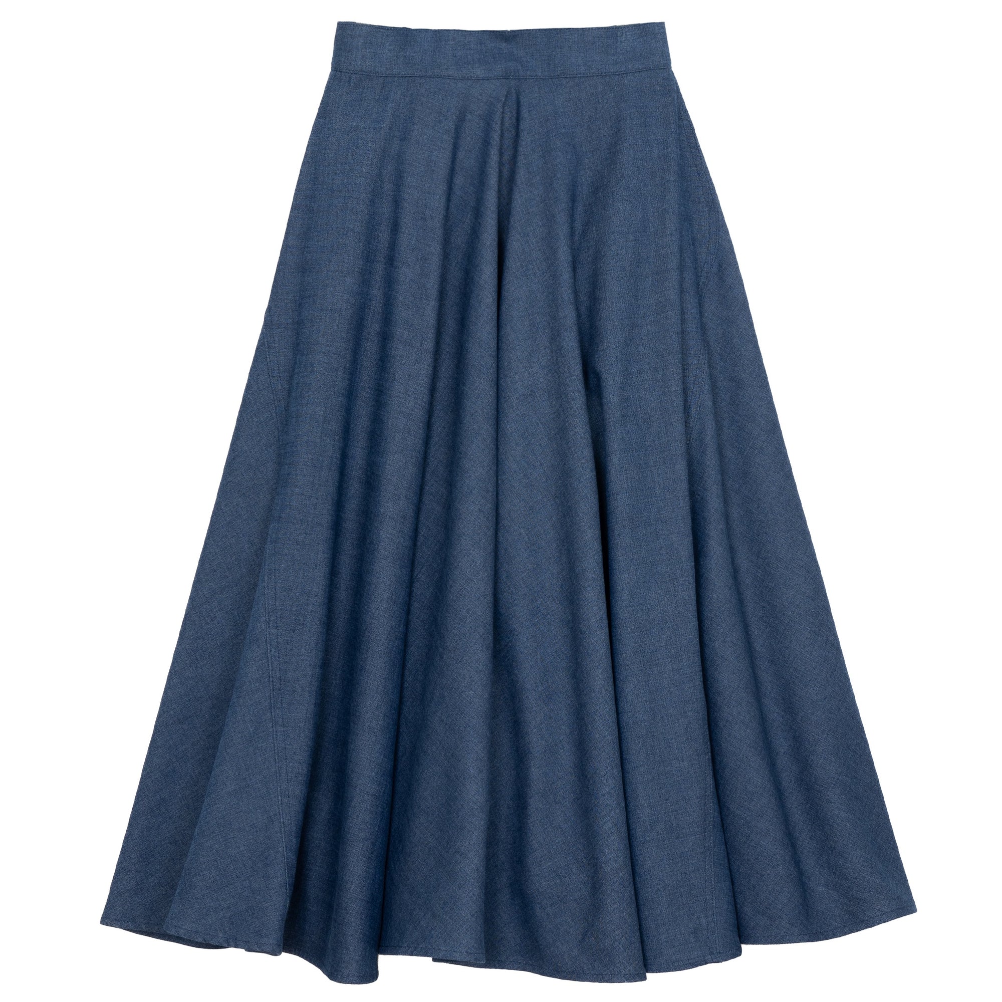 Denim A-Line Cotton Skirt