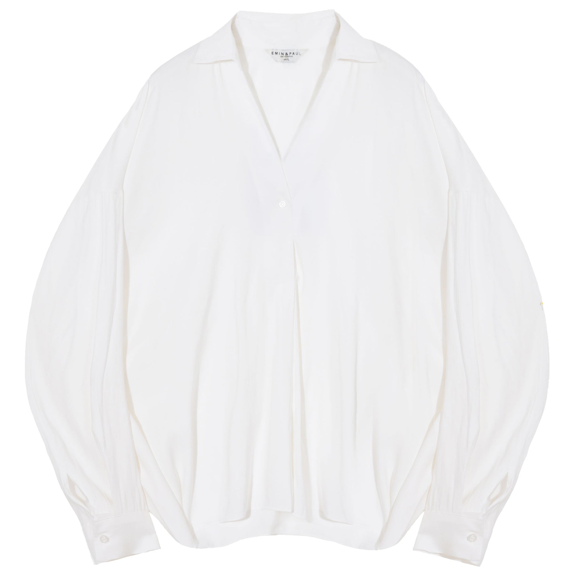 White Curved Hem Blouse