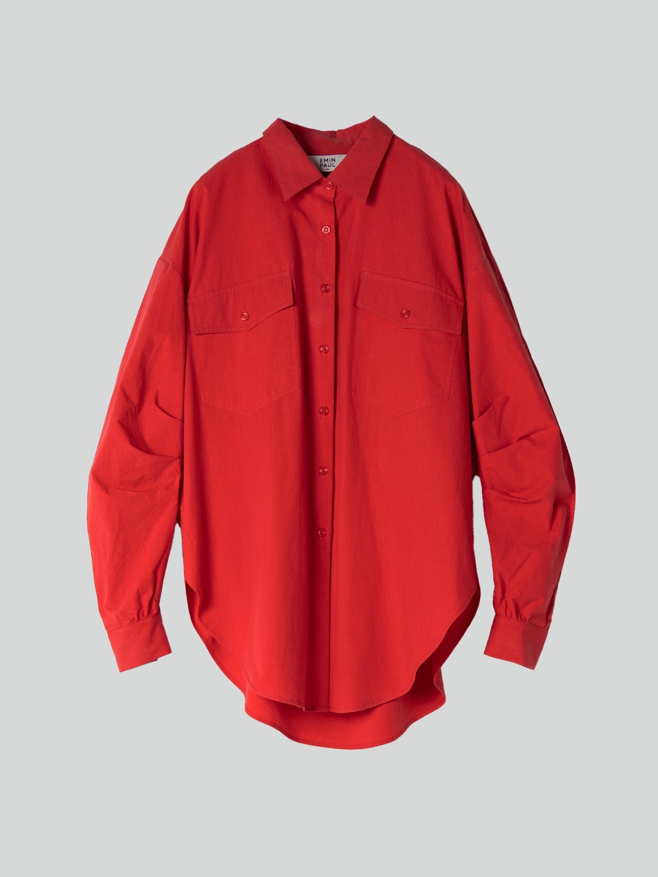 Red Back Gathered Shirt