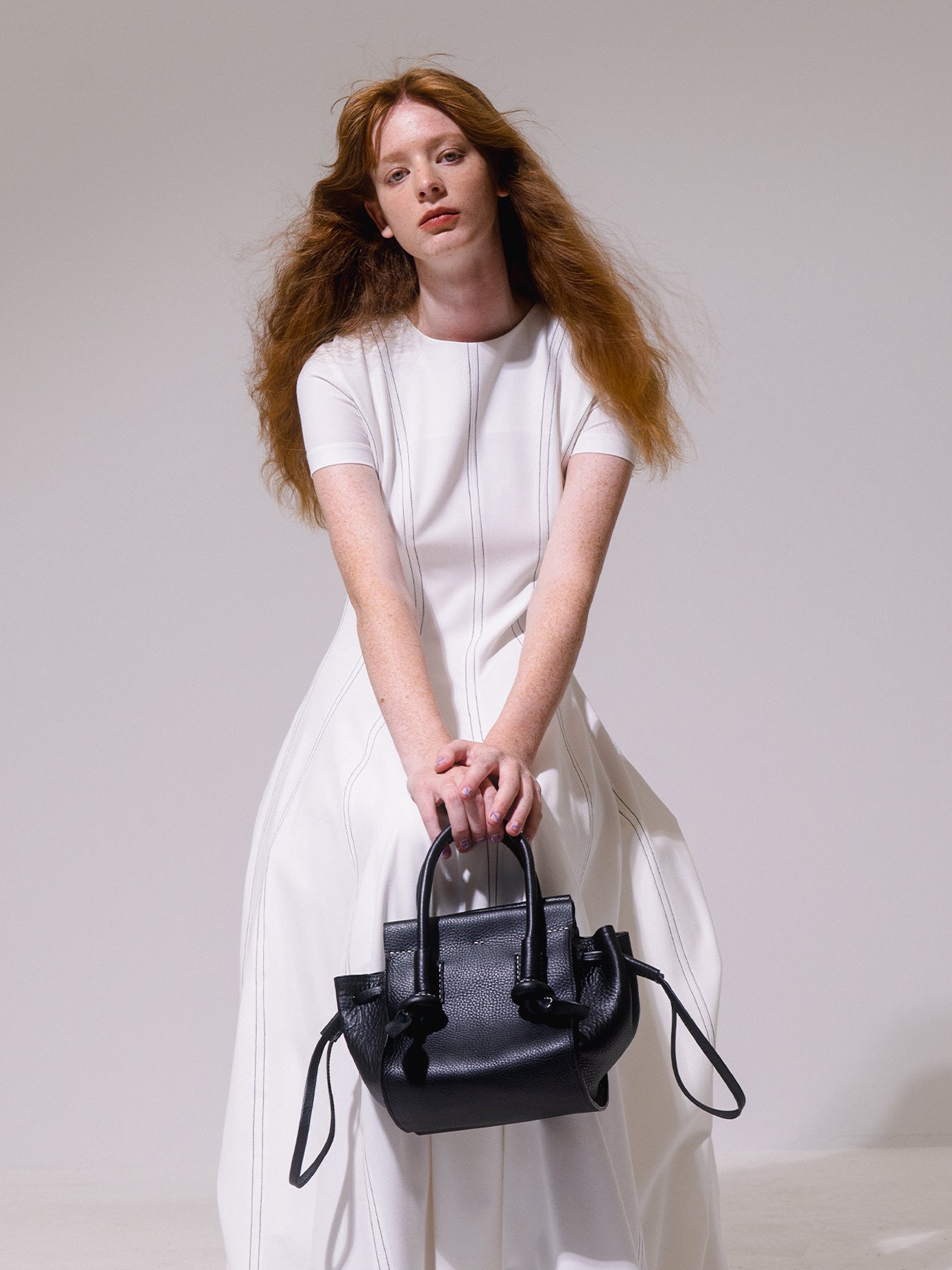 Black leather bag small