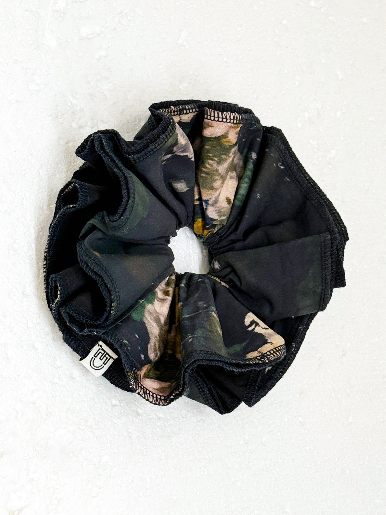Black Blurry Hair Scrunchie
