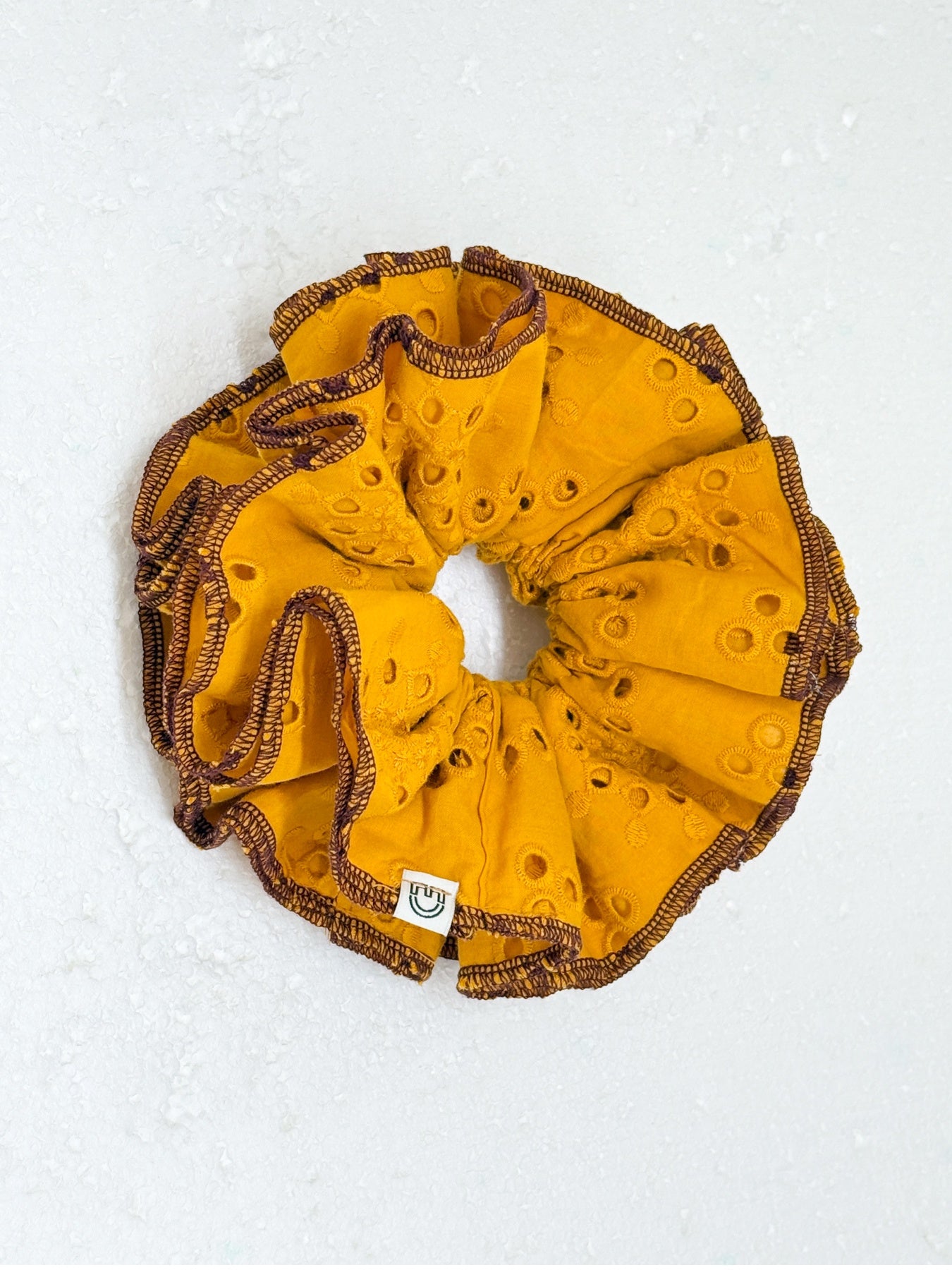 Yellow Paisley Hair Scrunchie