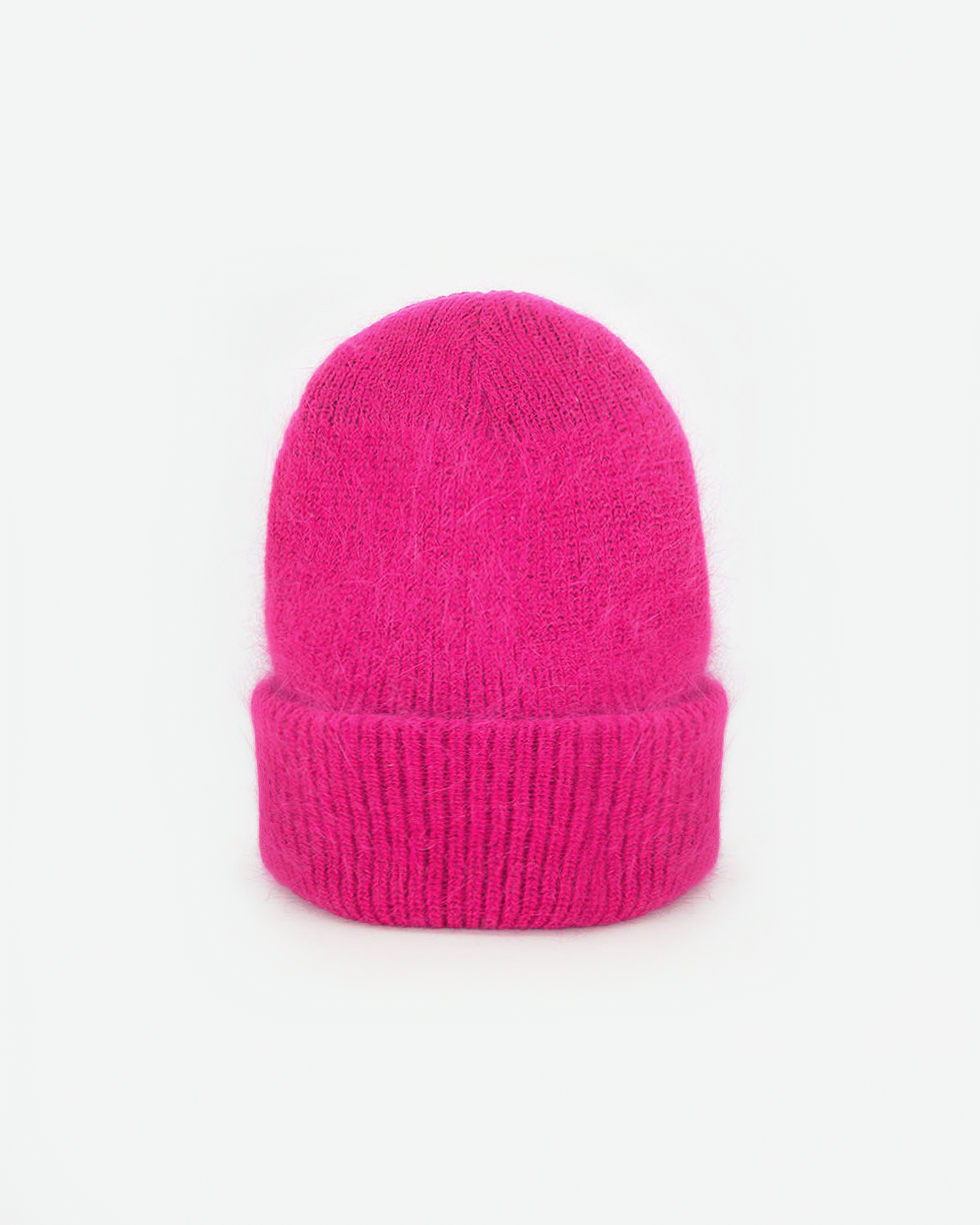 MAGENTA ANGORA BEANIE