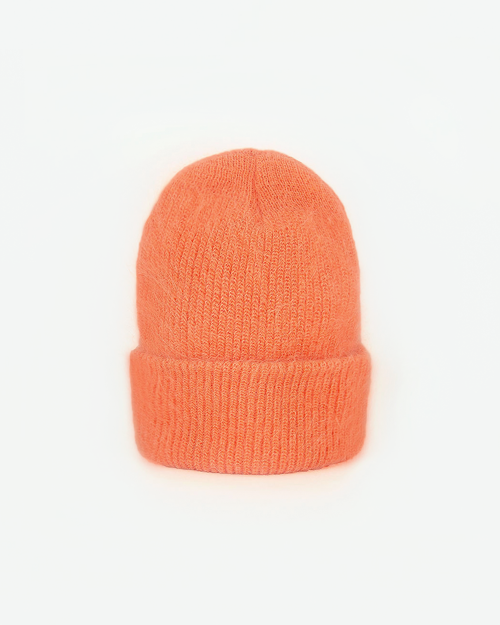 PEACH ANGORA BEANIE