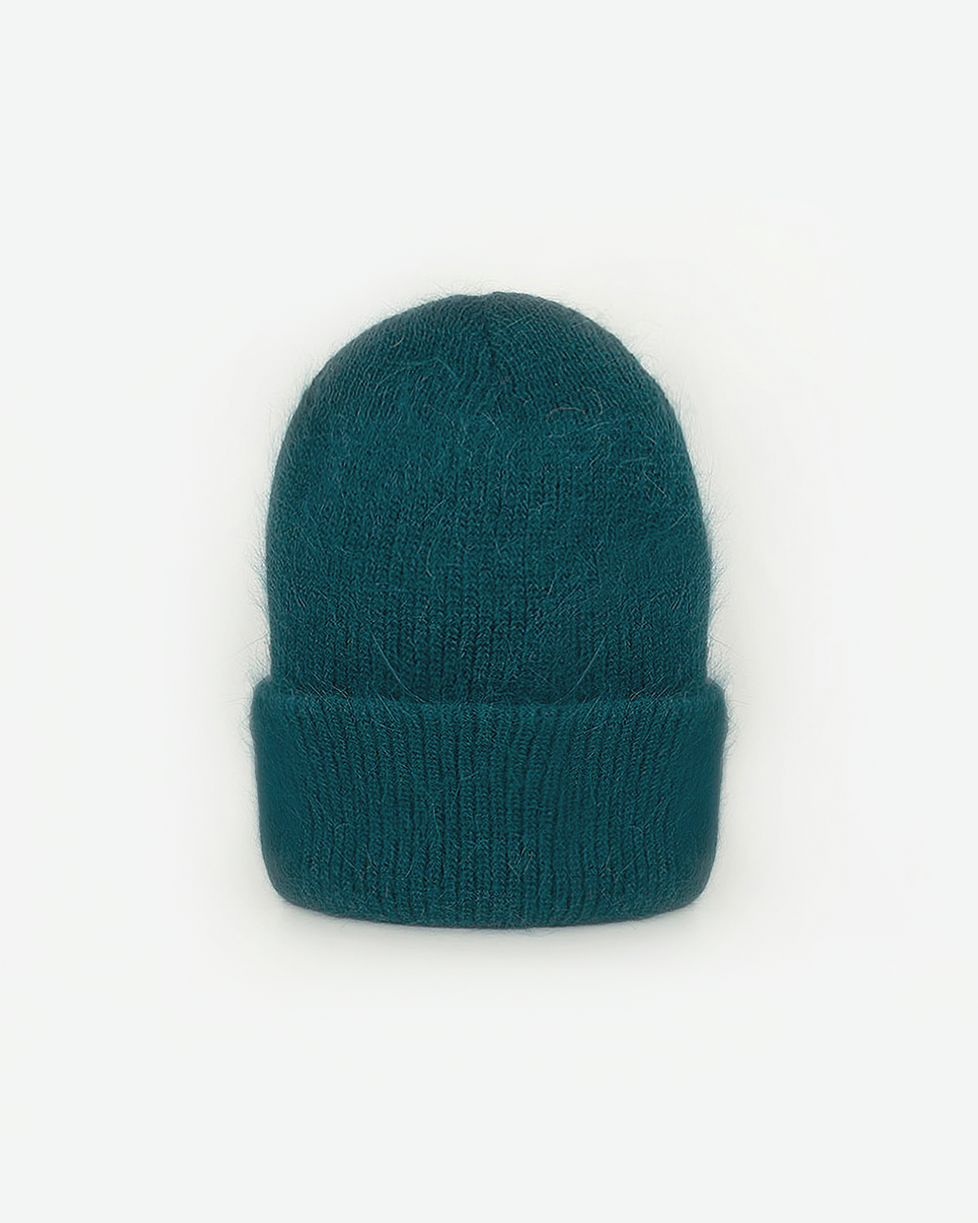 TEAL ANGORA BEANIE