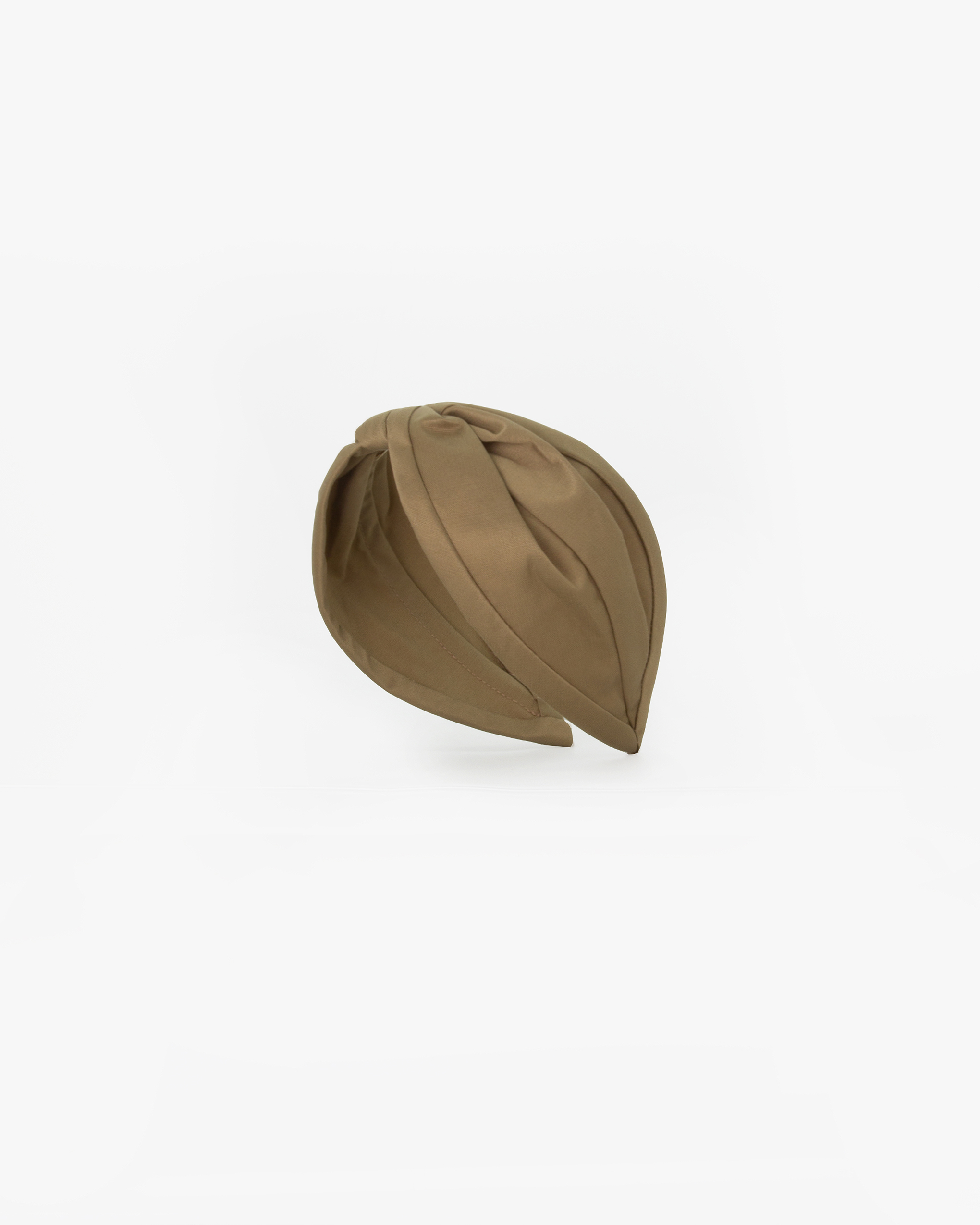 A taupe headband.