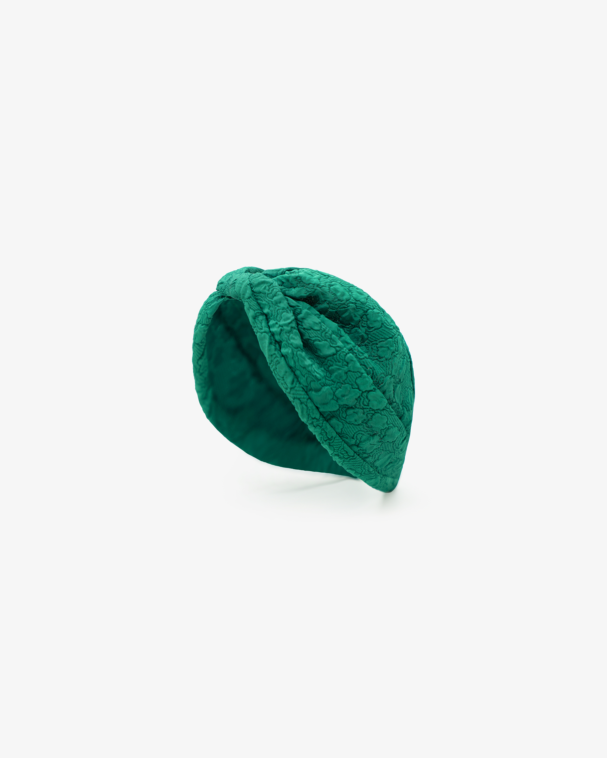 EMIN + PAUL green floral embossed headband.