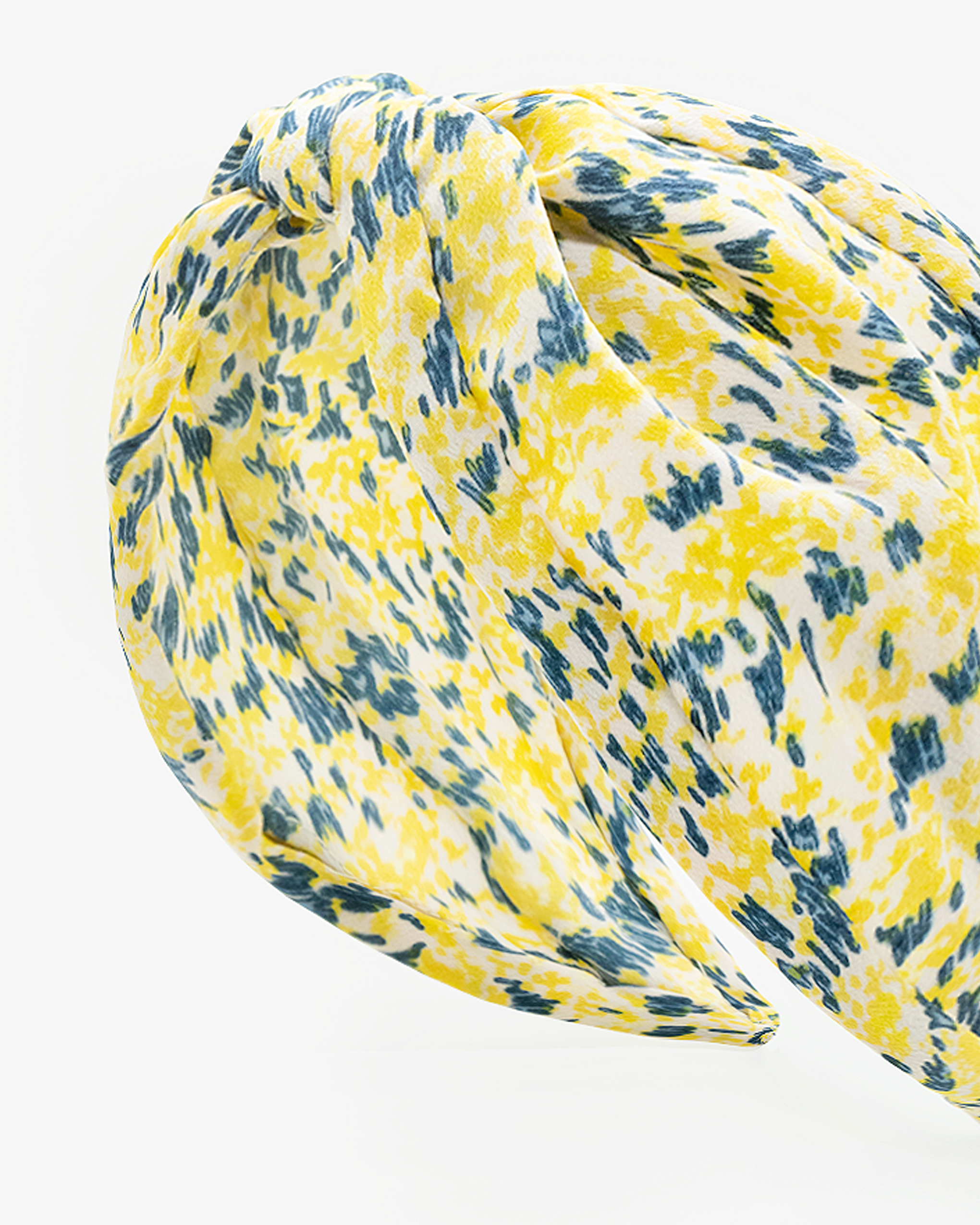 EMIN + PAUL yellow abstract floral headband.