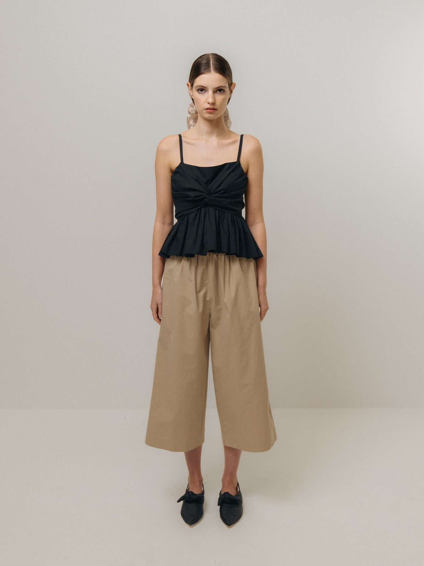 Beige Cotton Culottes image 0