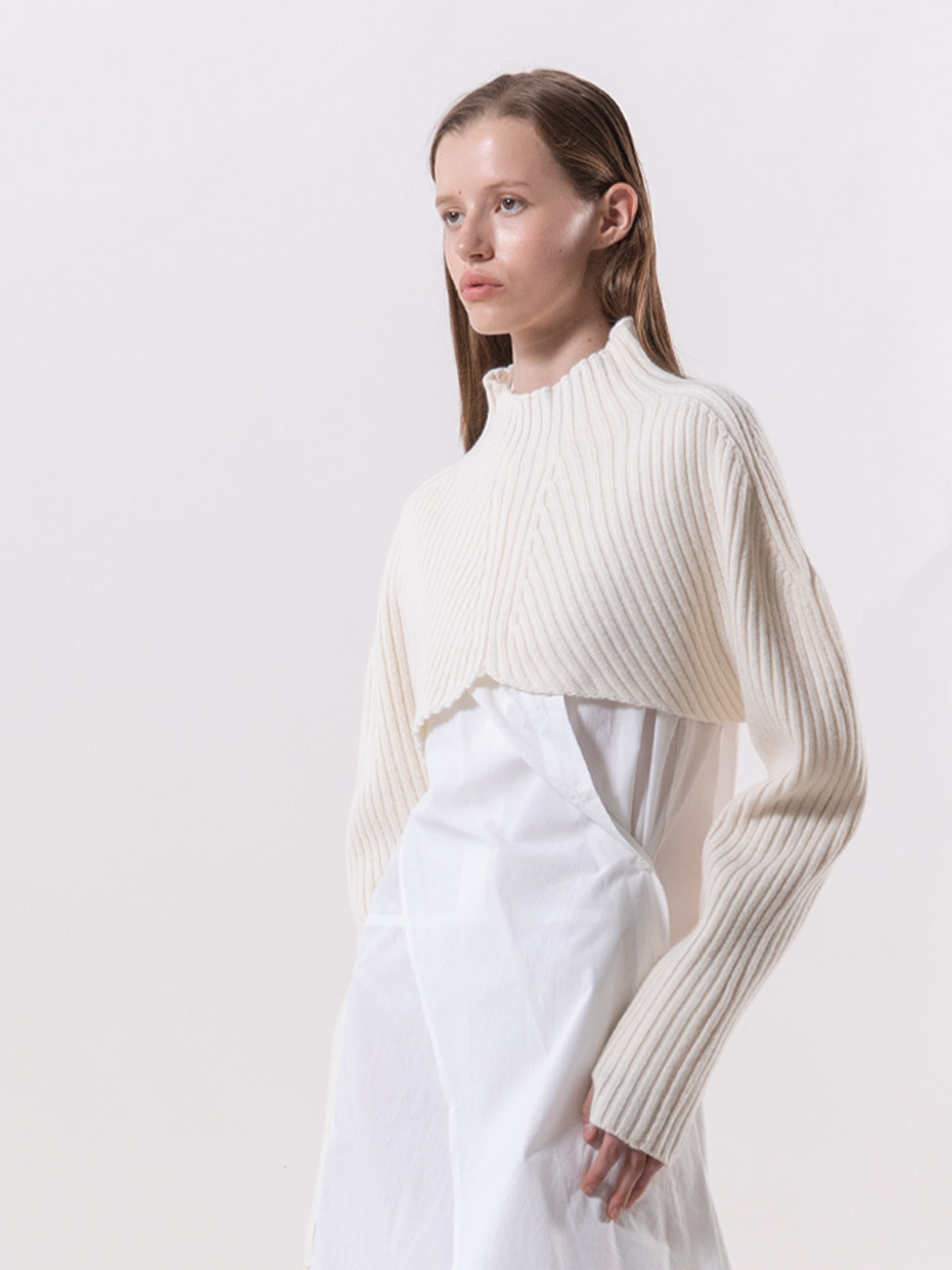 Cream Long Sleeve Shrug