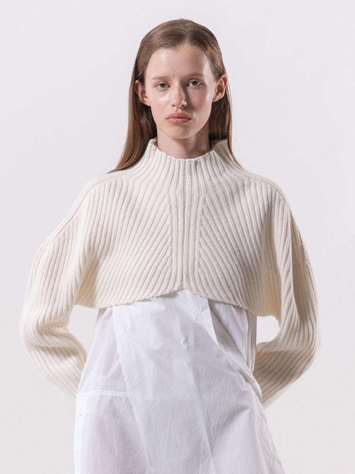 Cream Long Sleeve Shrug
