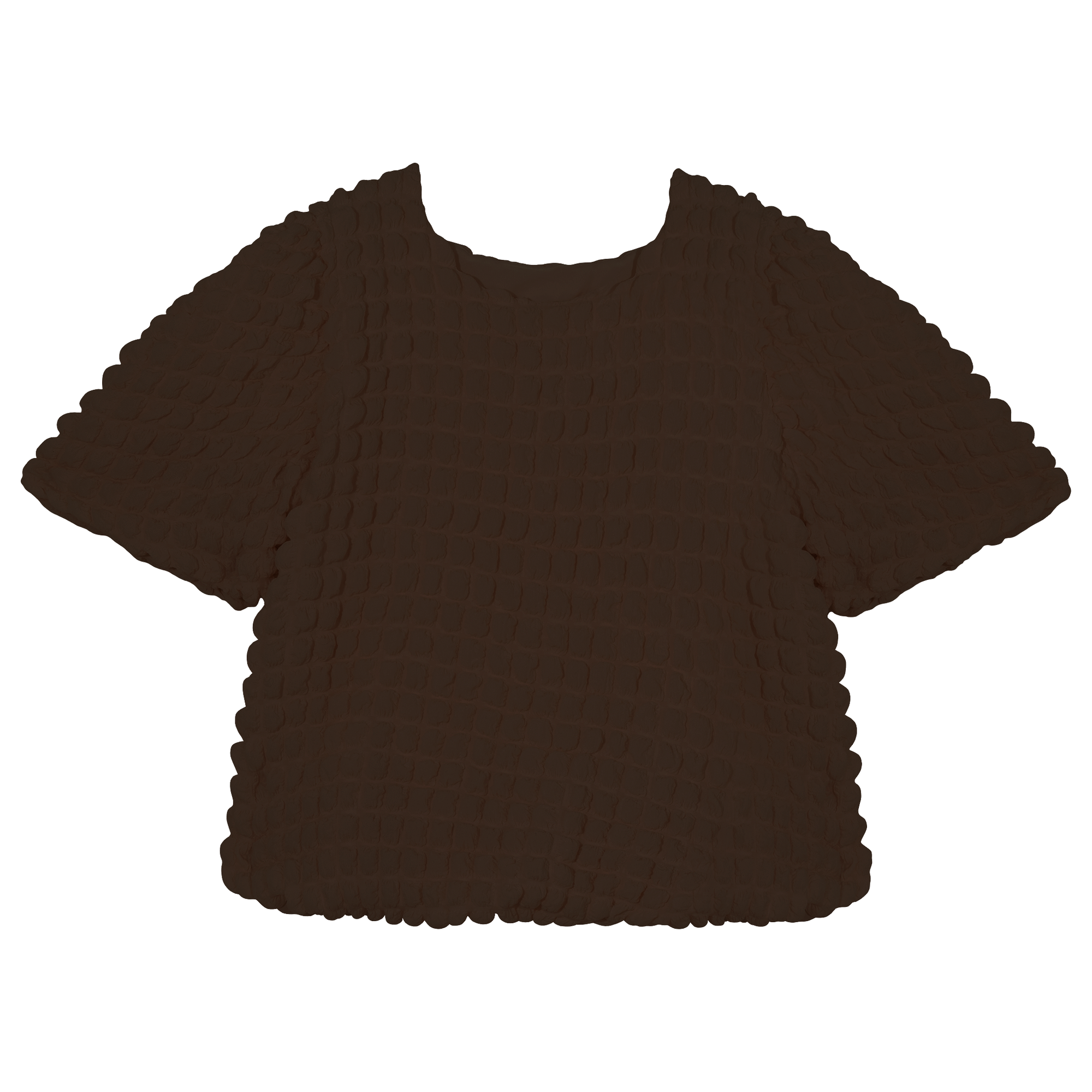 Brown Bubble Blouse