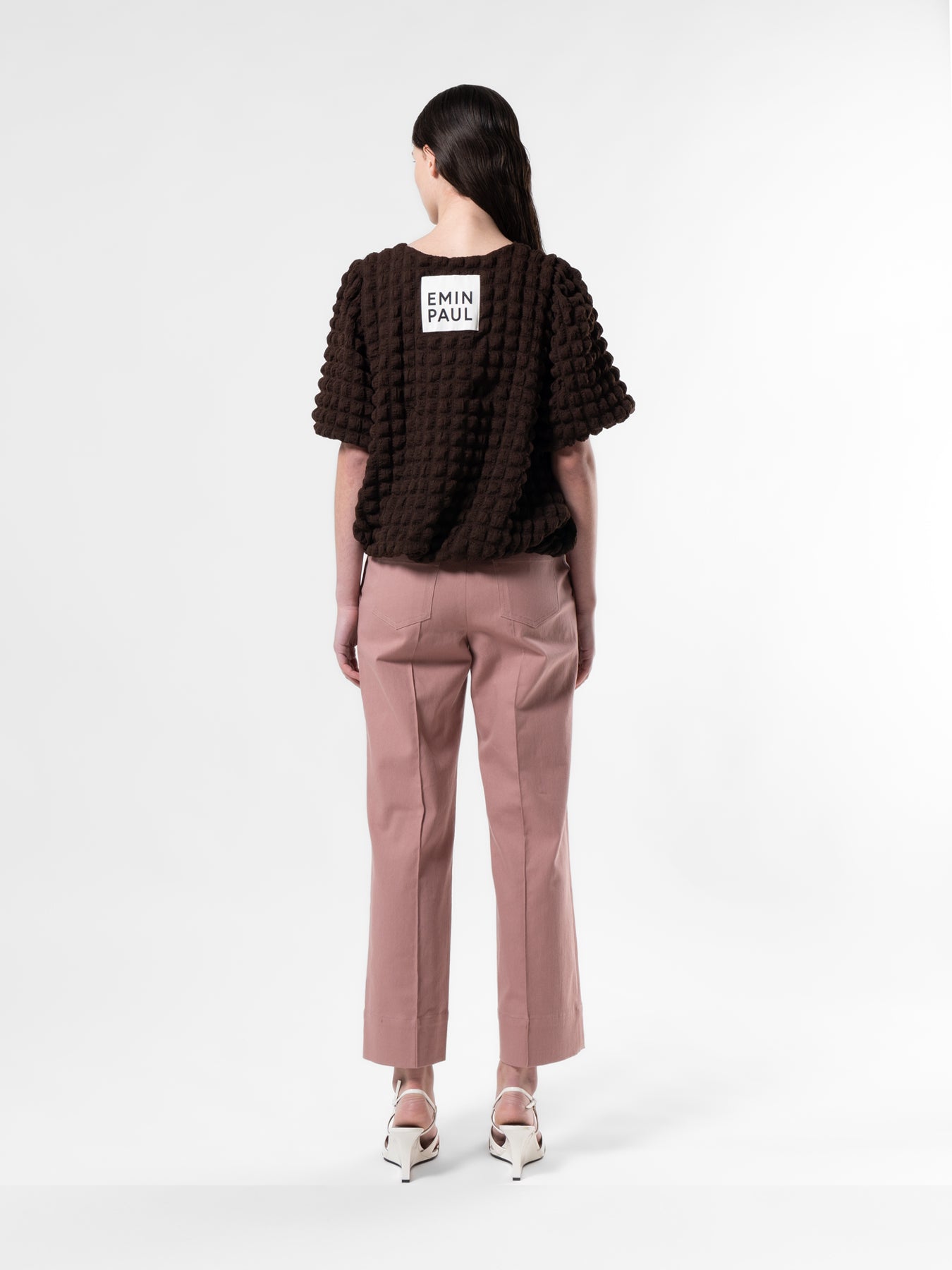 Brown Bubble Blouse