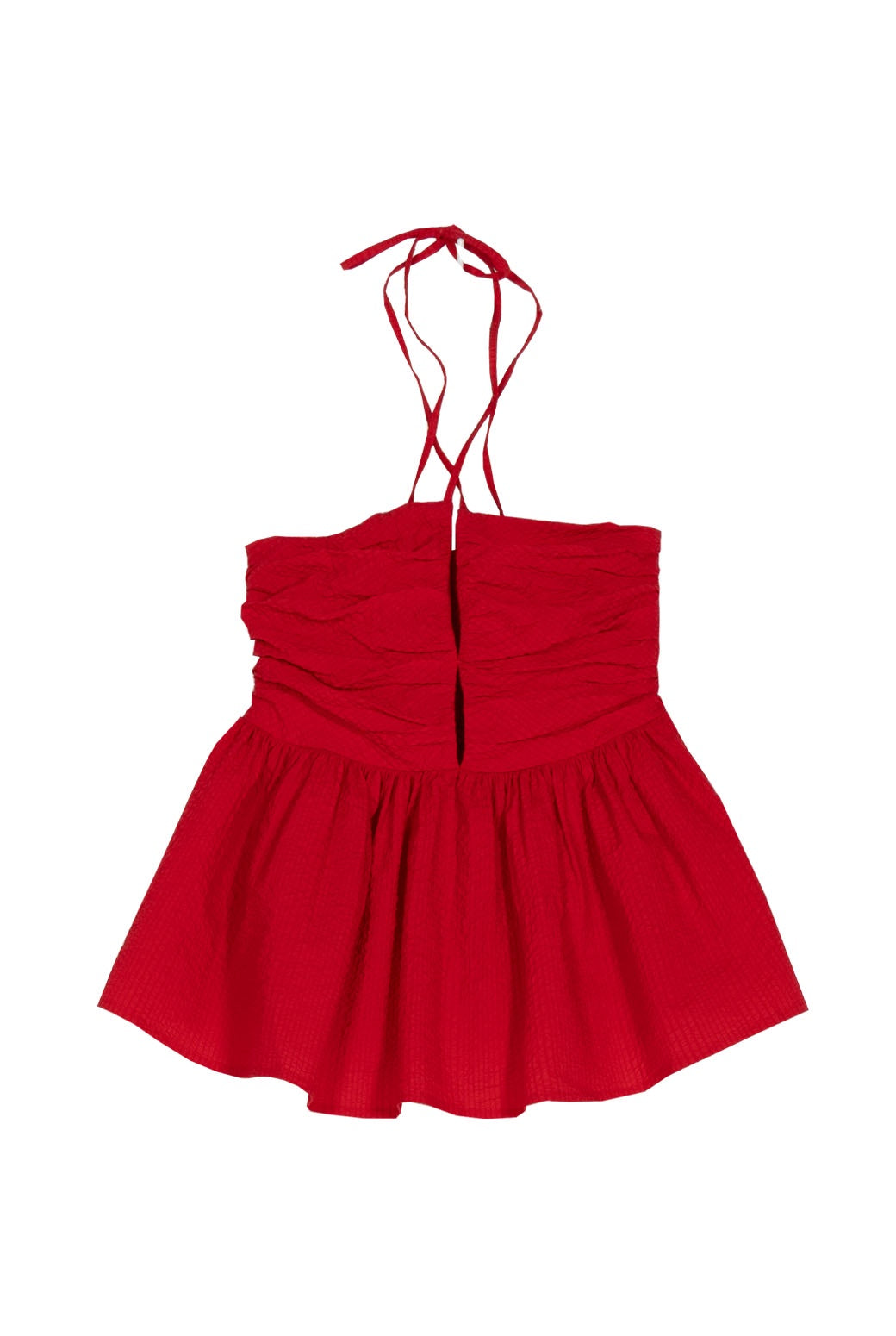 Red Shirred Halter Neck Top – EMIN + PAUL