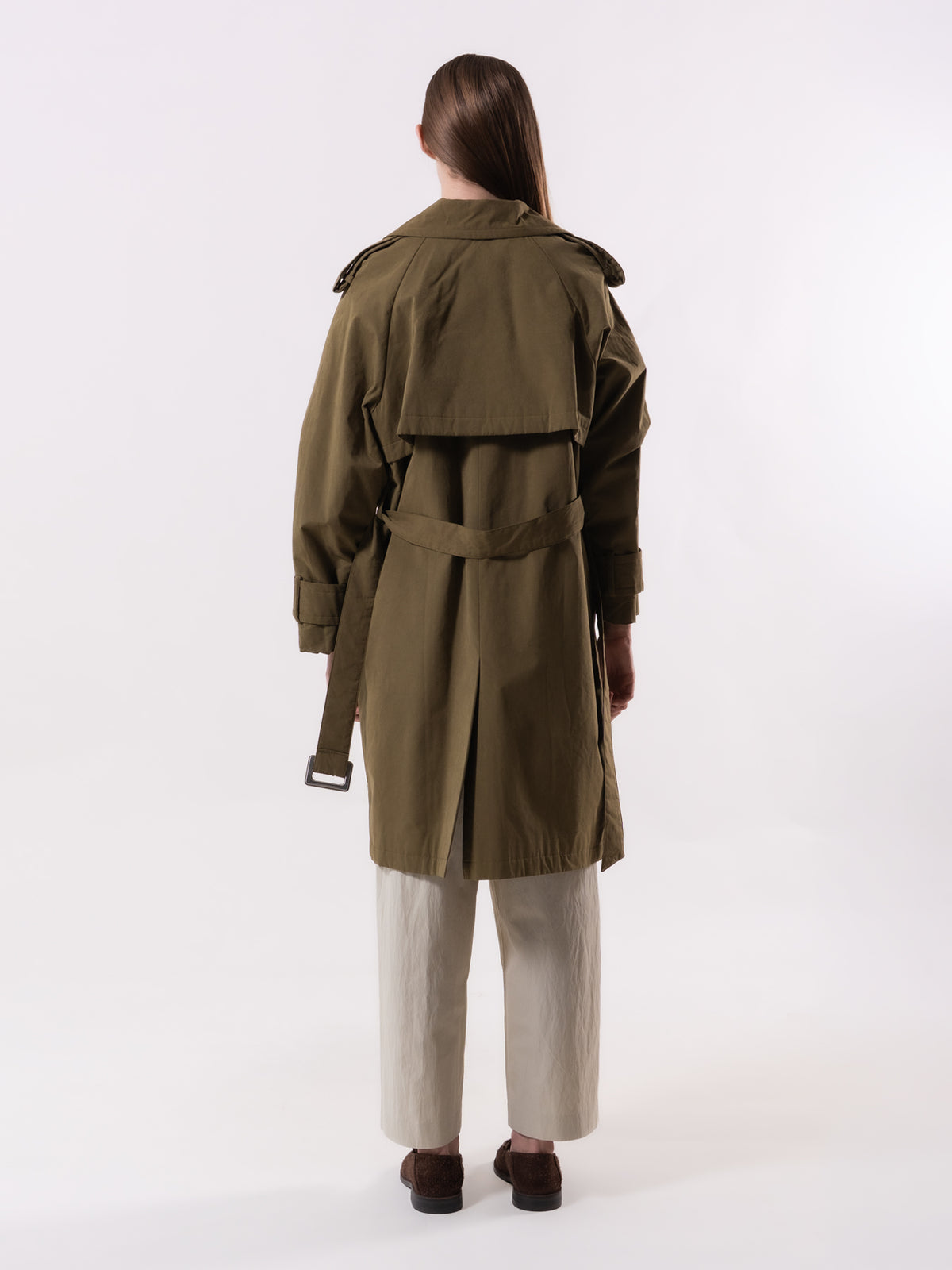 Khaki Padded Trench Coat