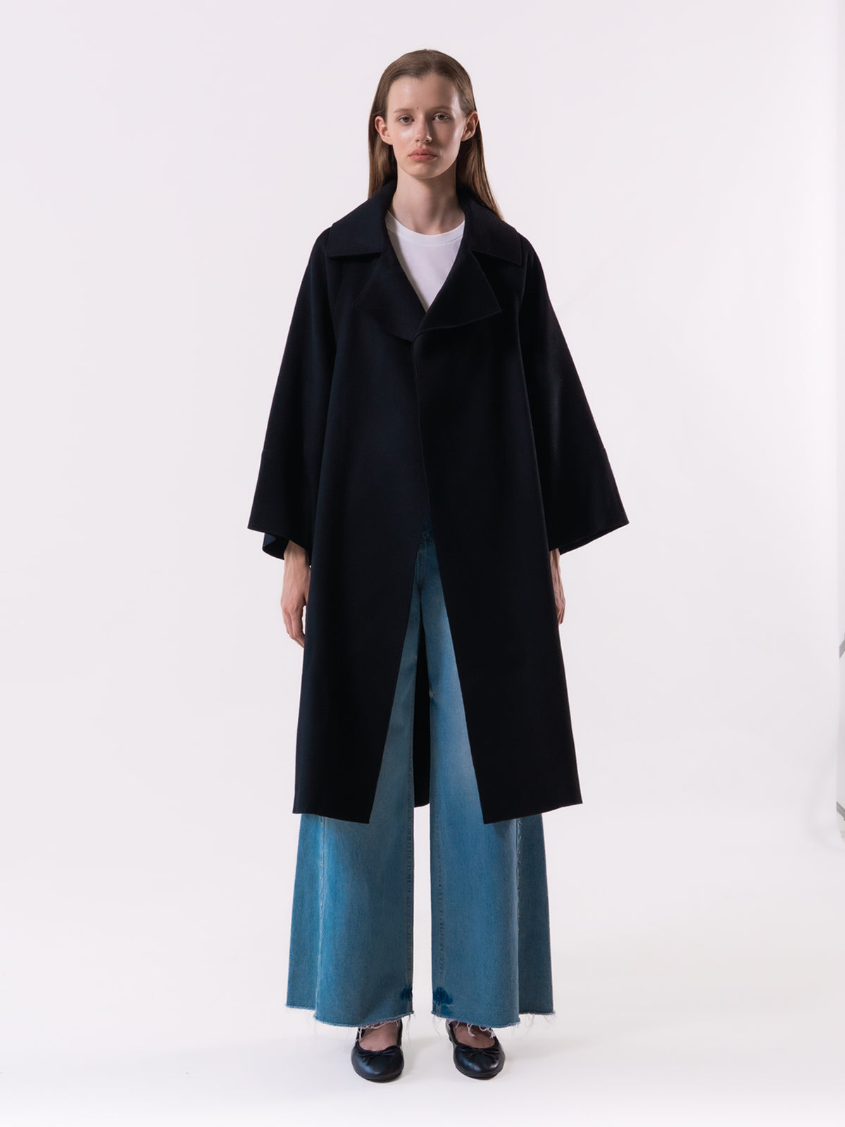 Black Oversized Collar Coat