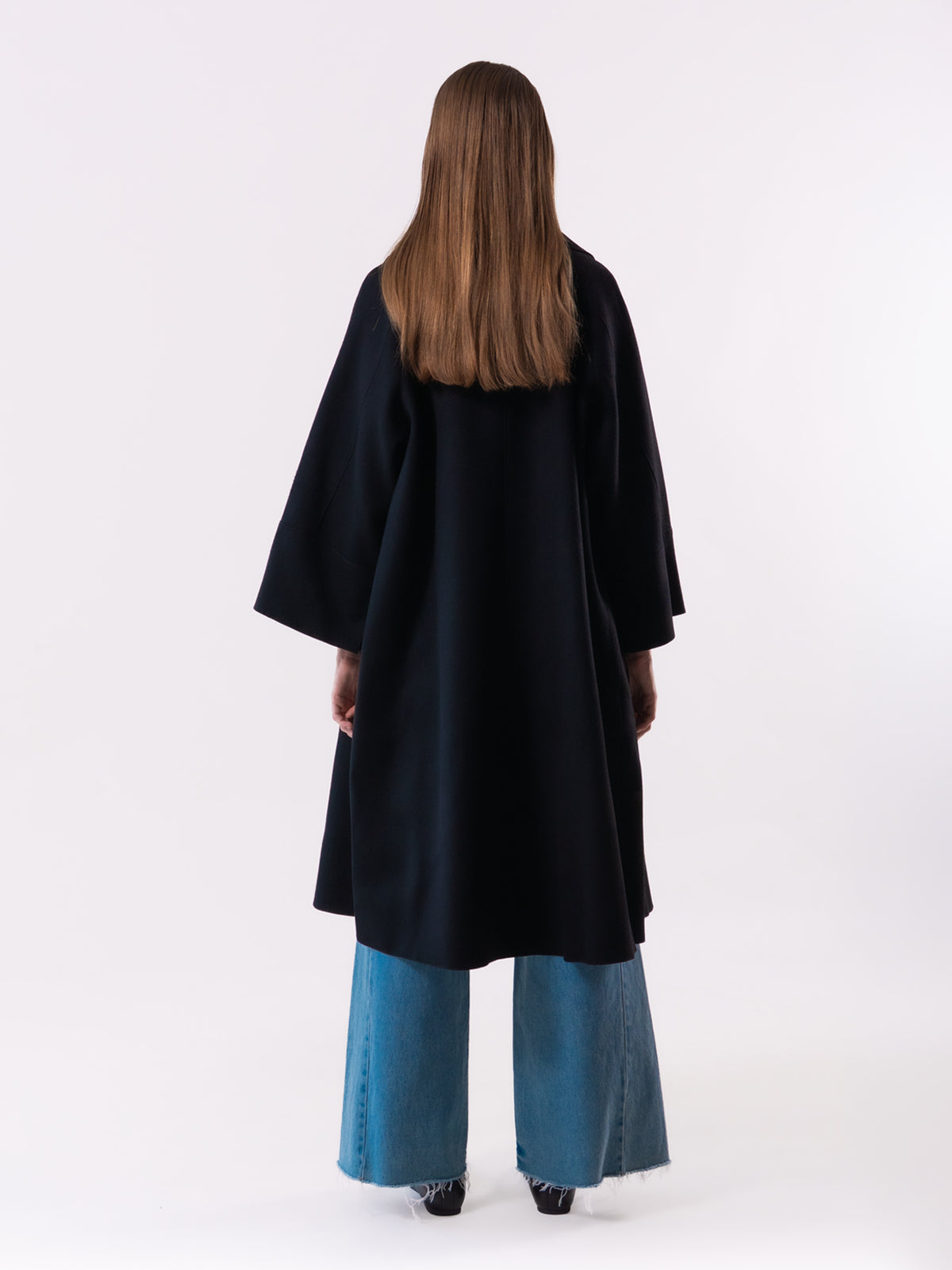Black Oversized Collar Coat