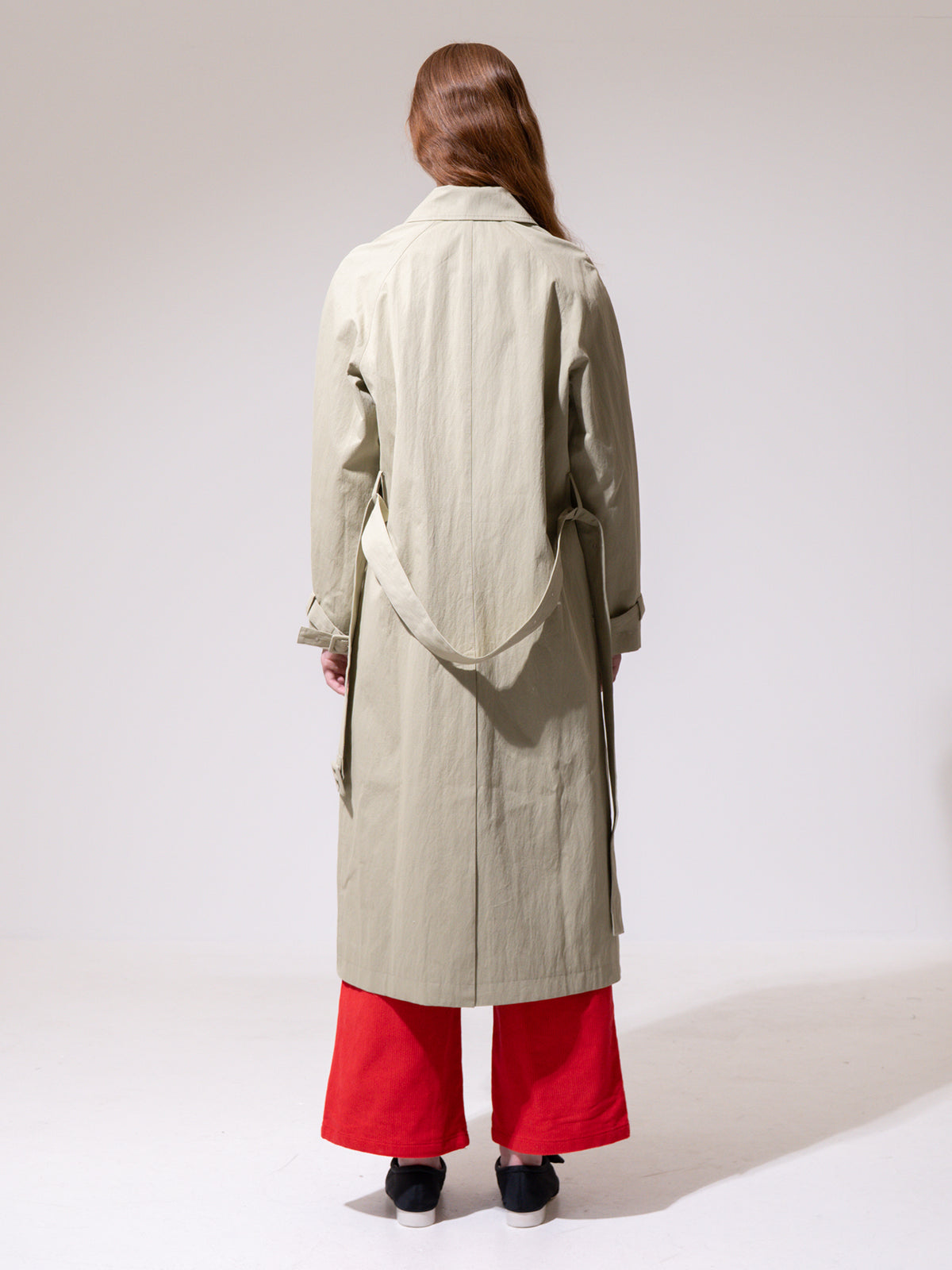 Olive Belted Trench Coat