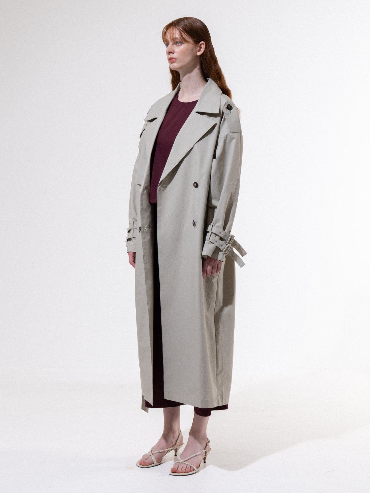 Khaki Storm Flap Trench Coat