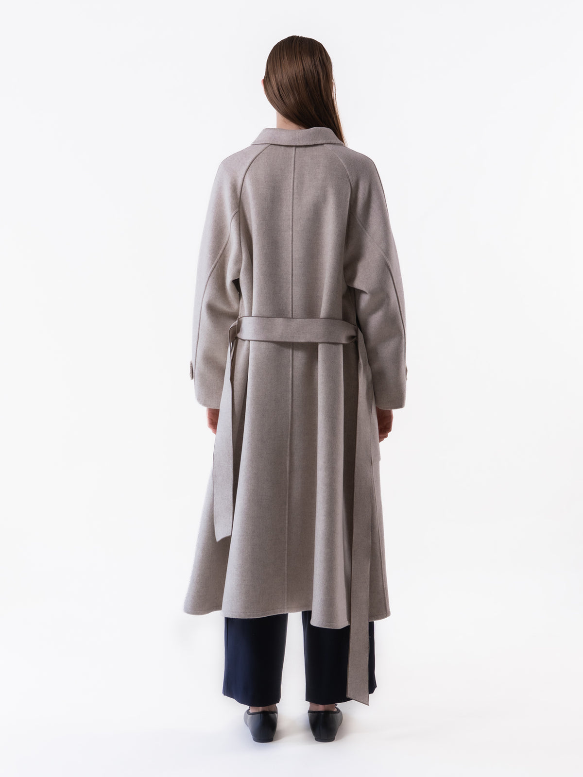 Oatmeal Classic Raglan Wool Coat