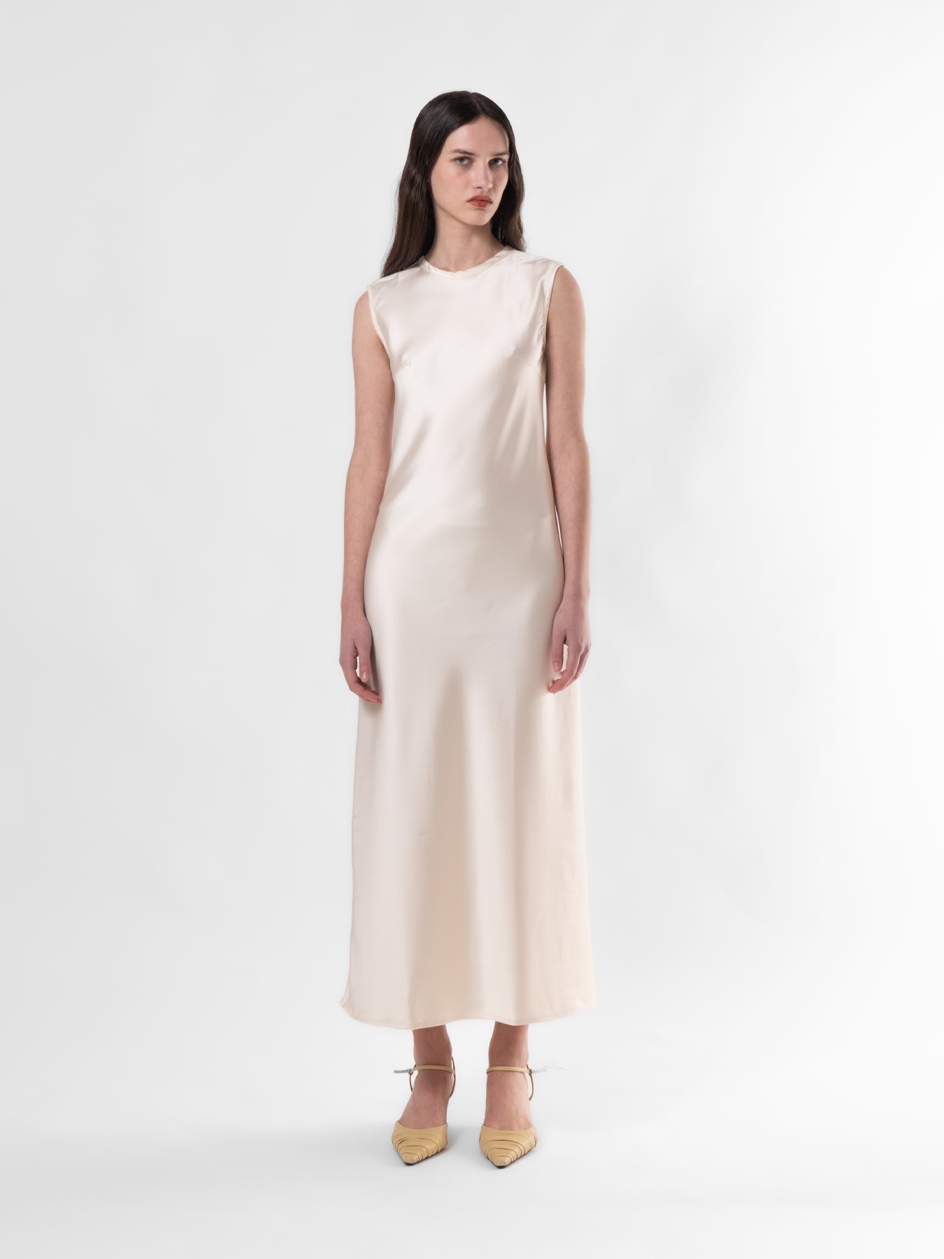 EMIN + PAUL Cream Shift Midi Dress female S