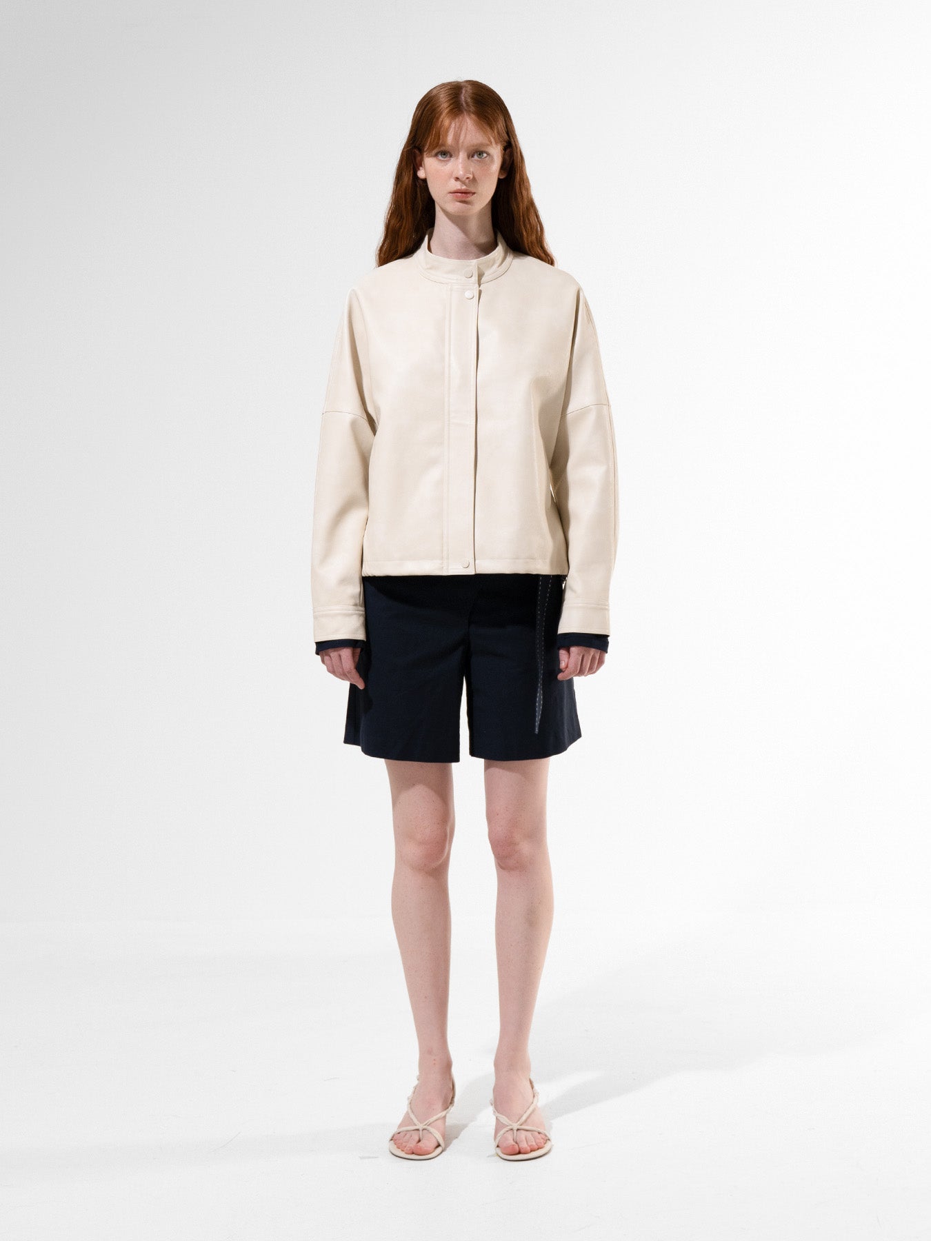 Cream Vegan Leather Blouson – EMIN + PAUL