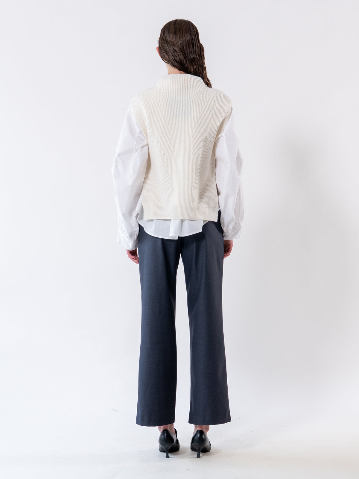 Cream Merino Wool Vest
