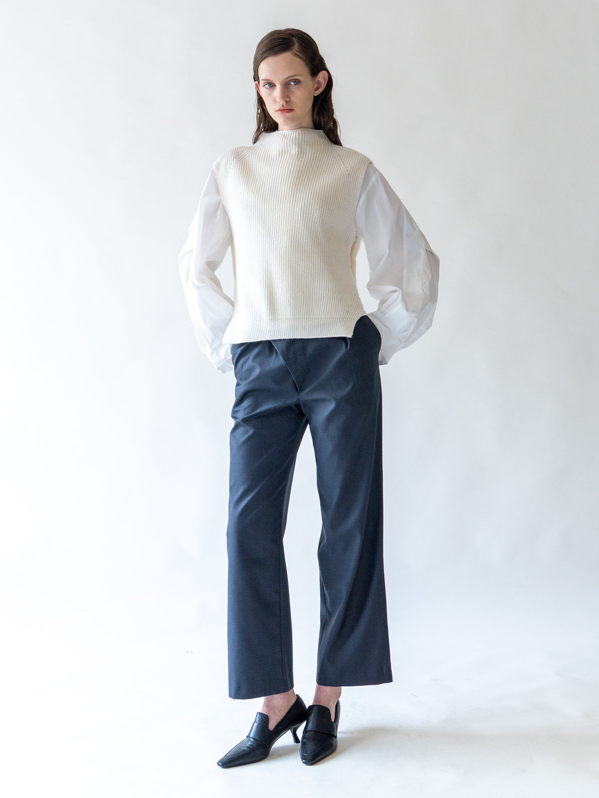 Cream Merino Wool Vest