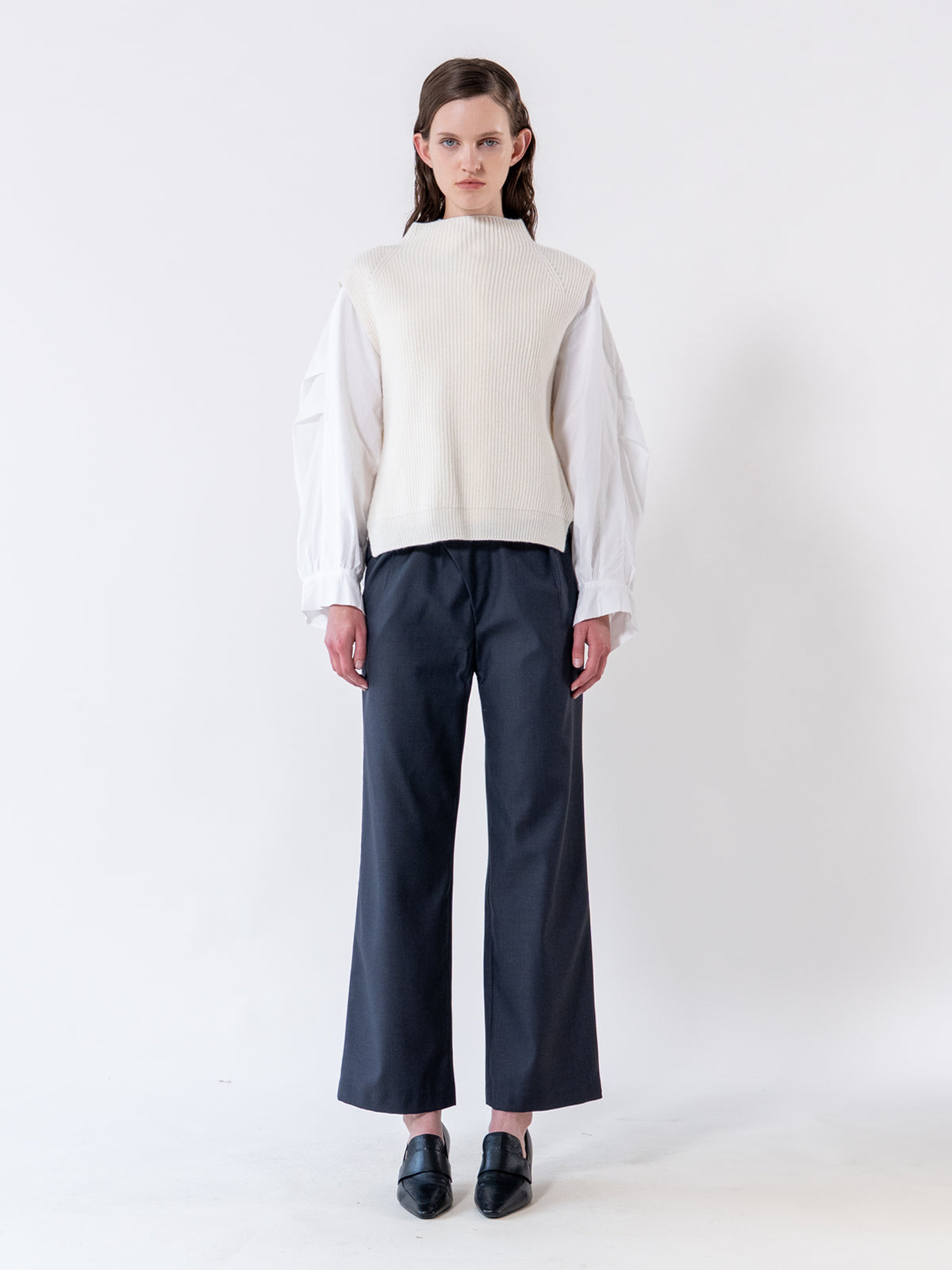 Cream Merino Wool Vest