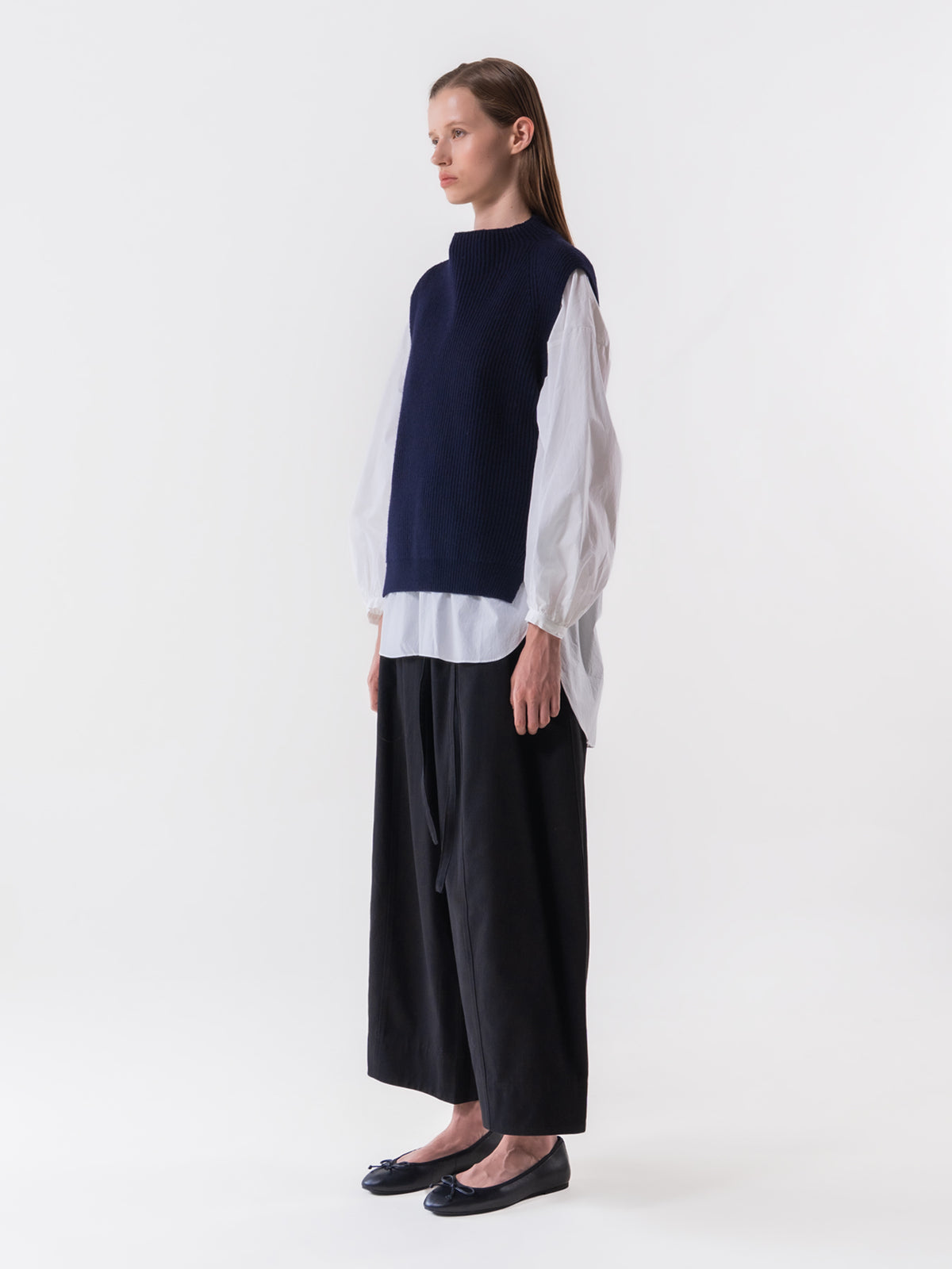 Navy Merino Wool Vest