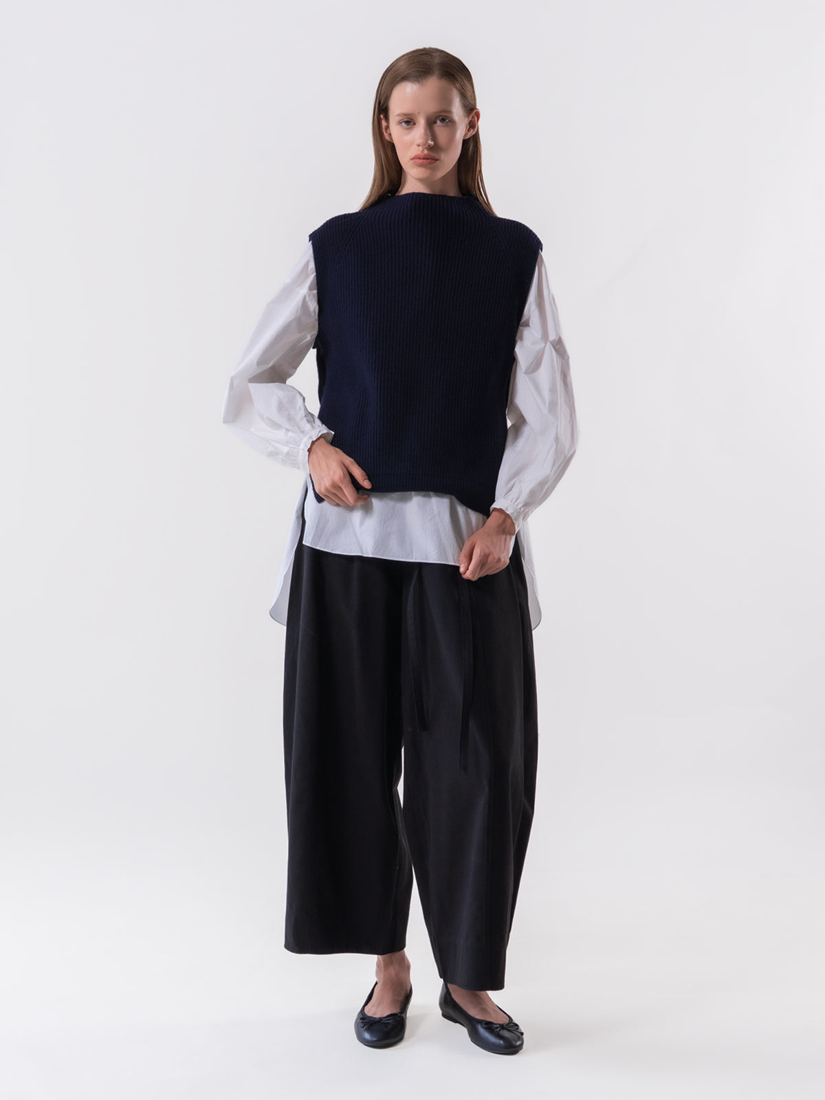 Navy Merino Wool Vest