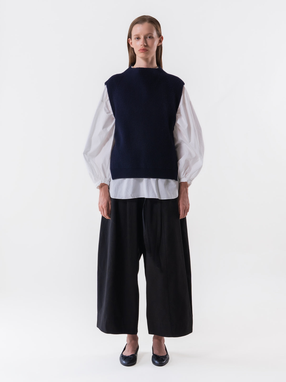 Navy Merino Wool Vest