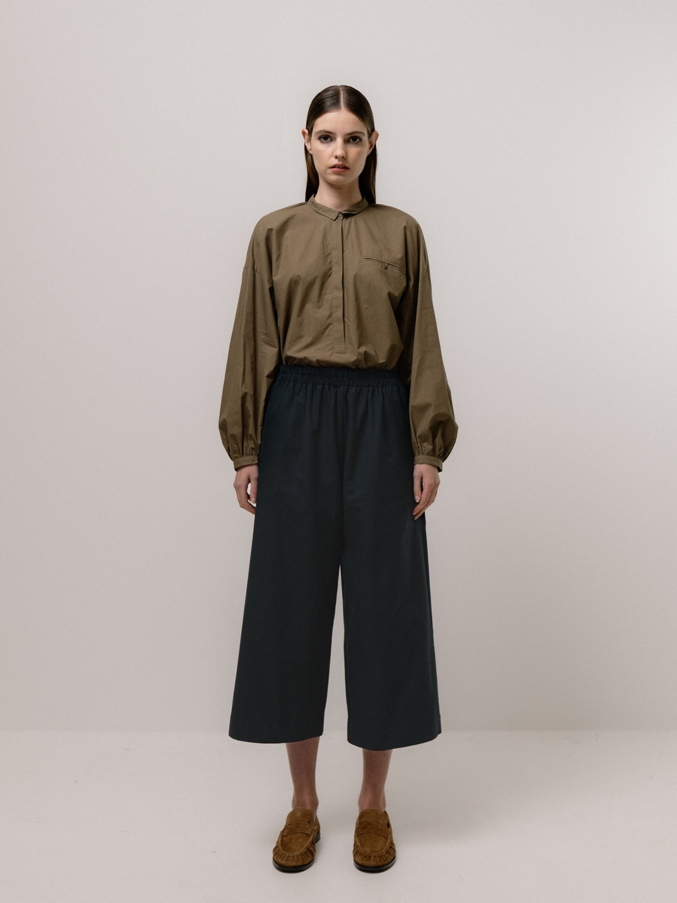 Navy Cotton Culottes image 0